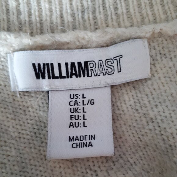 Sweater  -  Sz. L - William Rast - Ivory/Grey - Alpaca Blend - Picture 4 of 4